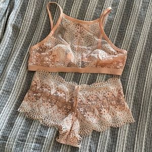 BRAND NEW lace bralette & cheeky underwear set
